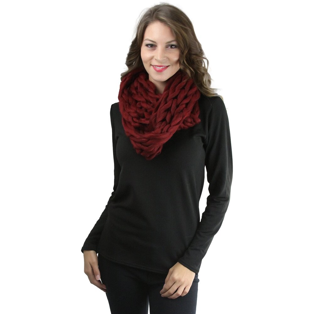 Women's Ultra Soft Chunky Infinity Scarf - Red 6765